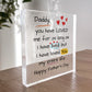 Gift For Daddy For Fathers Day Clear Block THANK YOU GIFTS