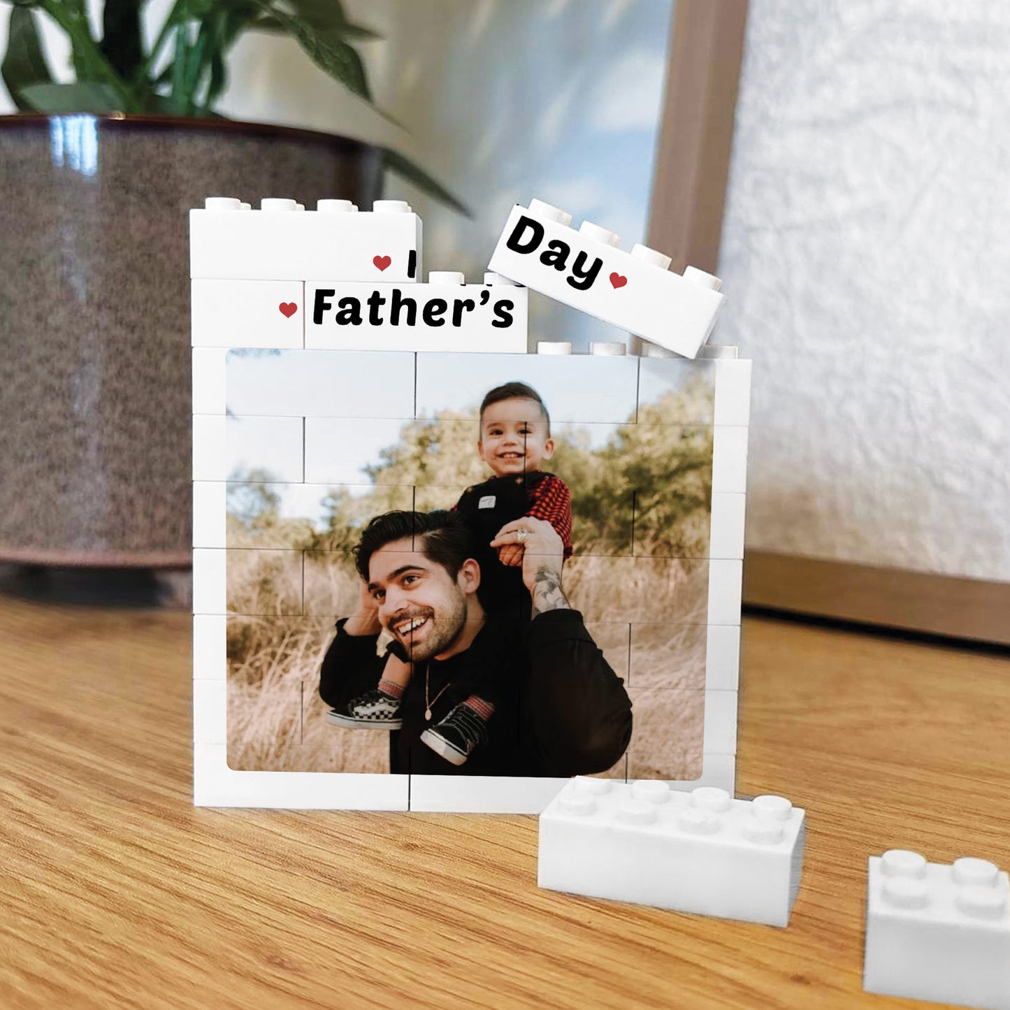 Happy Fathers Day Gift For Daddy Dad Personalised Photo Block