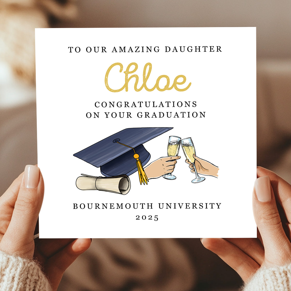Personalised Graduation Card For Daughter From Mum and Dad