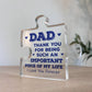 Thank You Gift For Dad Birthday Christmas Important Piece