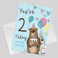 Youre 2 Today Birthday Card Second Birthday Card For Son