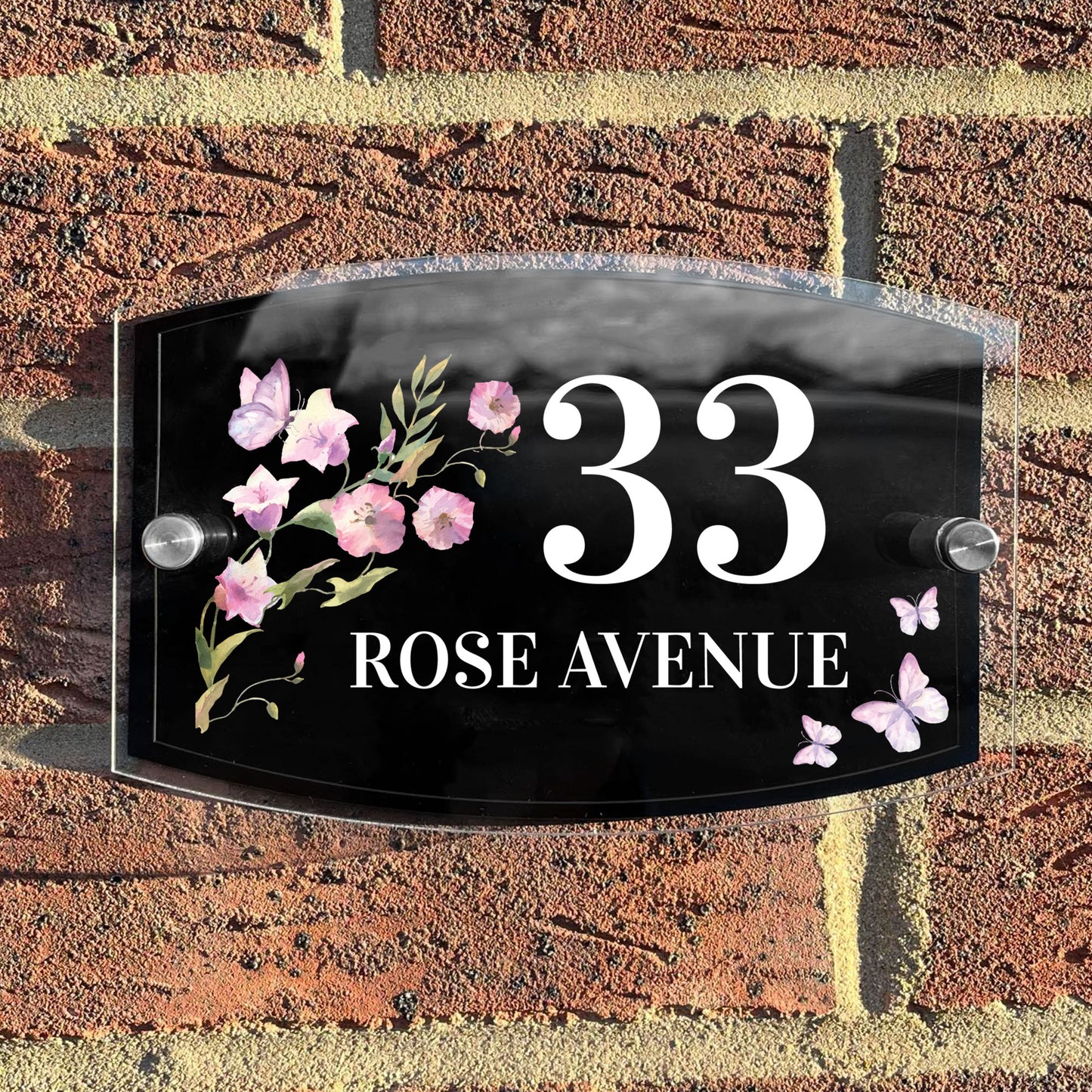 Contemporary Personalised House Sign Door Number Adddress Plaque