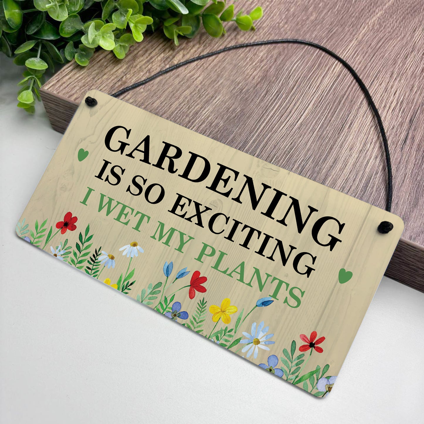 Funny Garden Plaque for Outside Garden Sign Gift For Him Her