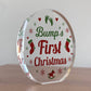 Bumps First Christmas Acrylic Mum and Dad To Be Mummy Daddy