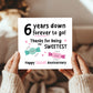 Funny Sugar Anniversary Card For Husband Wife 6th Anniversary
