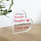 Gifts for Daughter Christmas Birthday Gifts Acrylic Heart Plaque