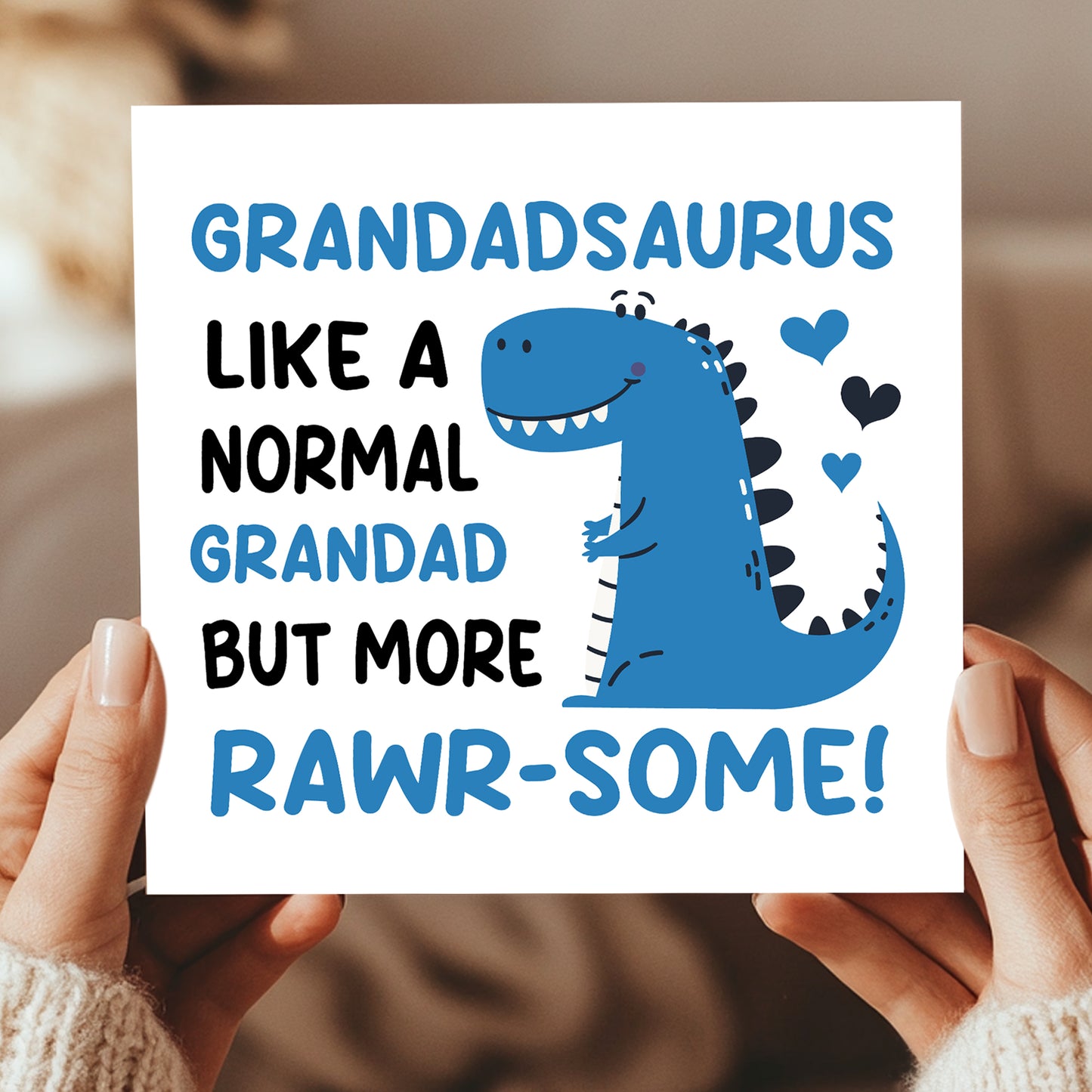 Birthday Card For Grandad Kraft Envelope Rawrsome Grandad Card