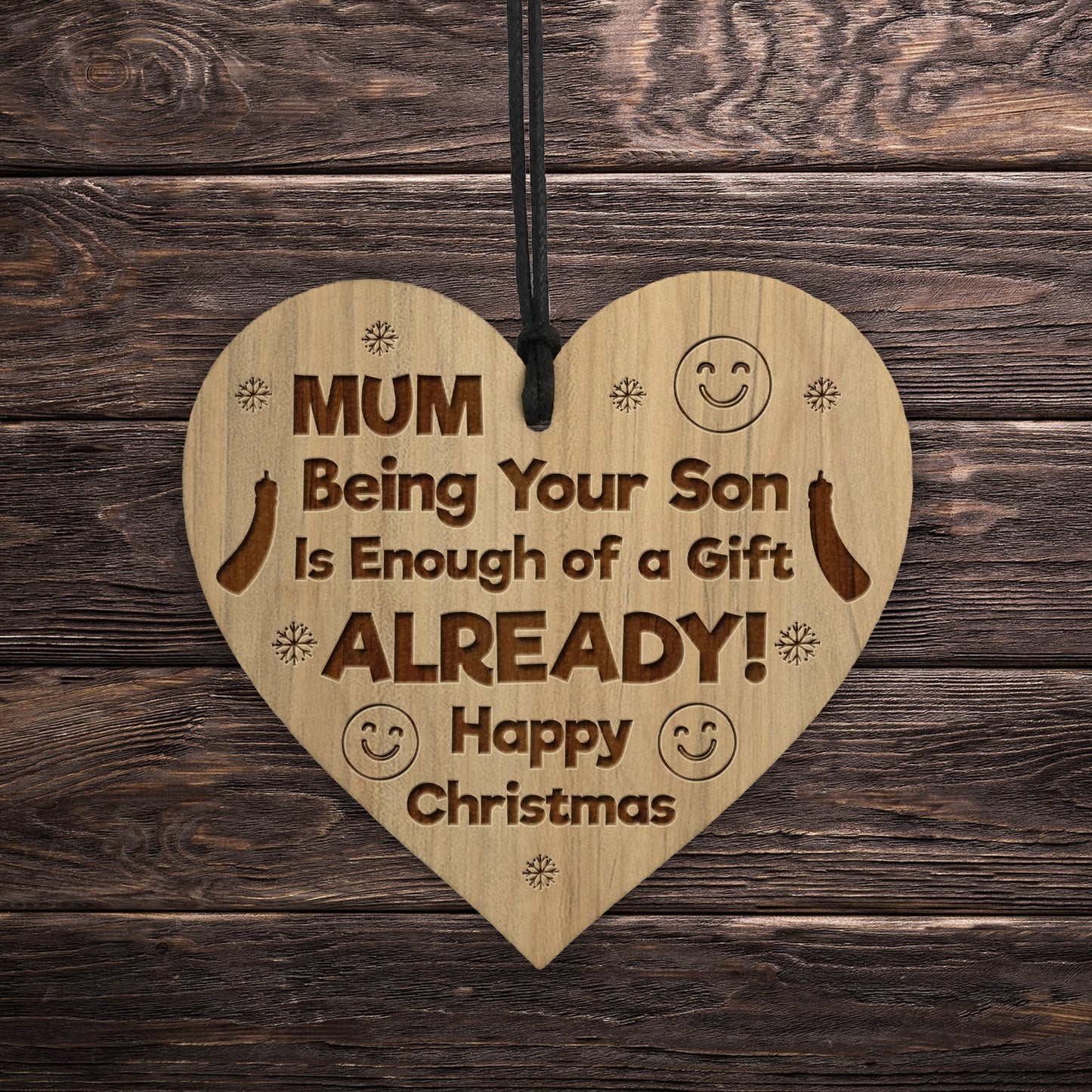 Mum Christmas Funny Gift From Son Novelty Christmas Tag