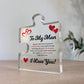 Gifts for Him I Love You Gifts My Man Acrylic Block Anniversary