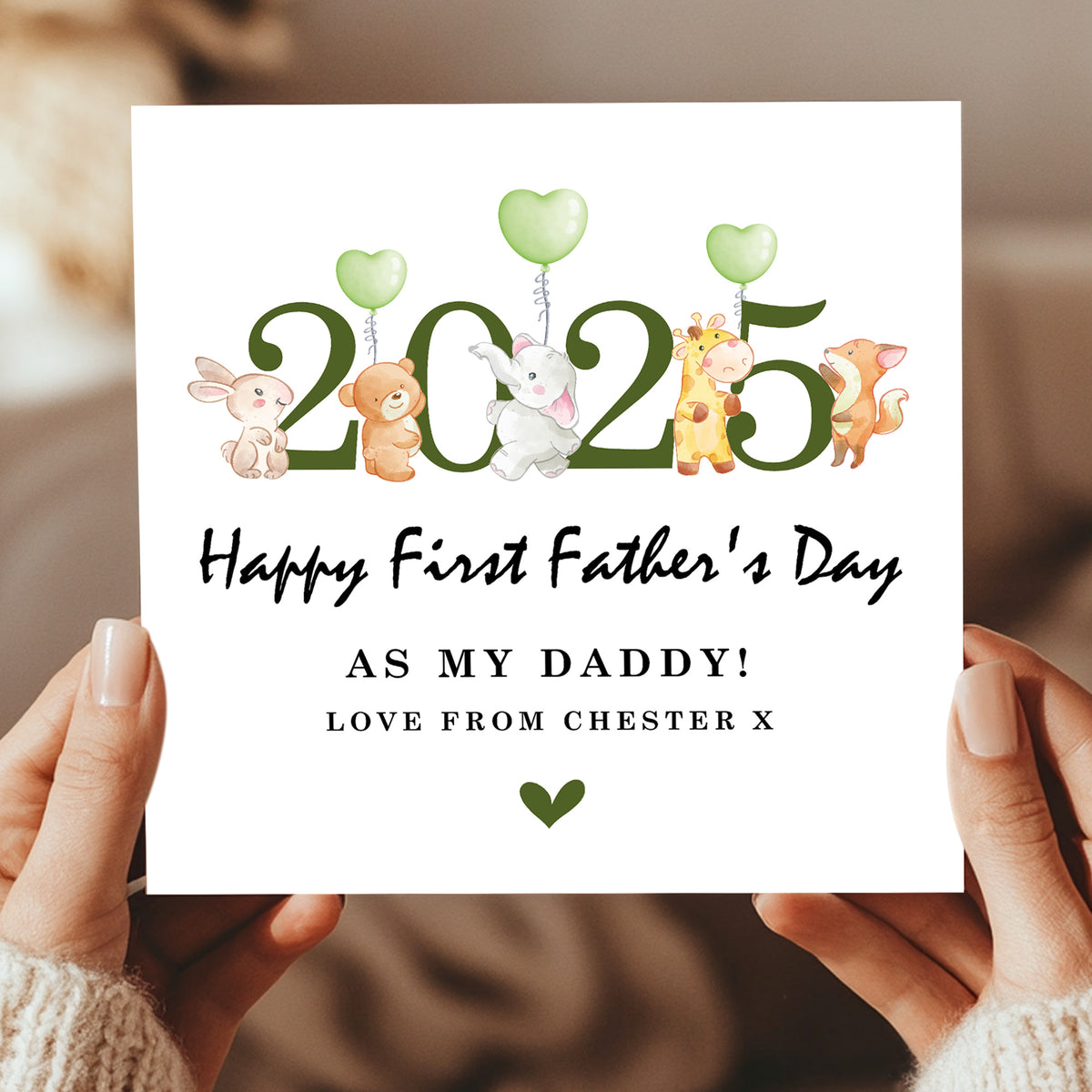 Personalised First Father's Day Card For New Dad Daddy 1st