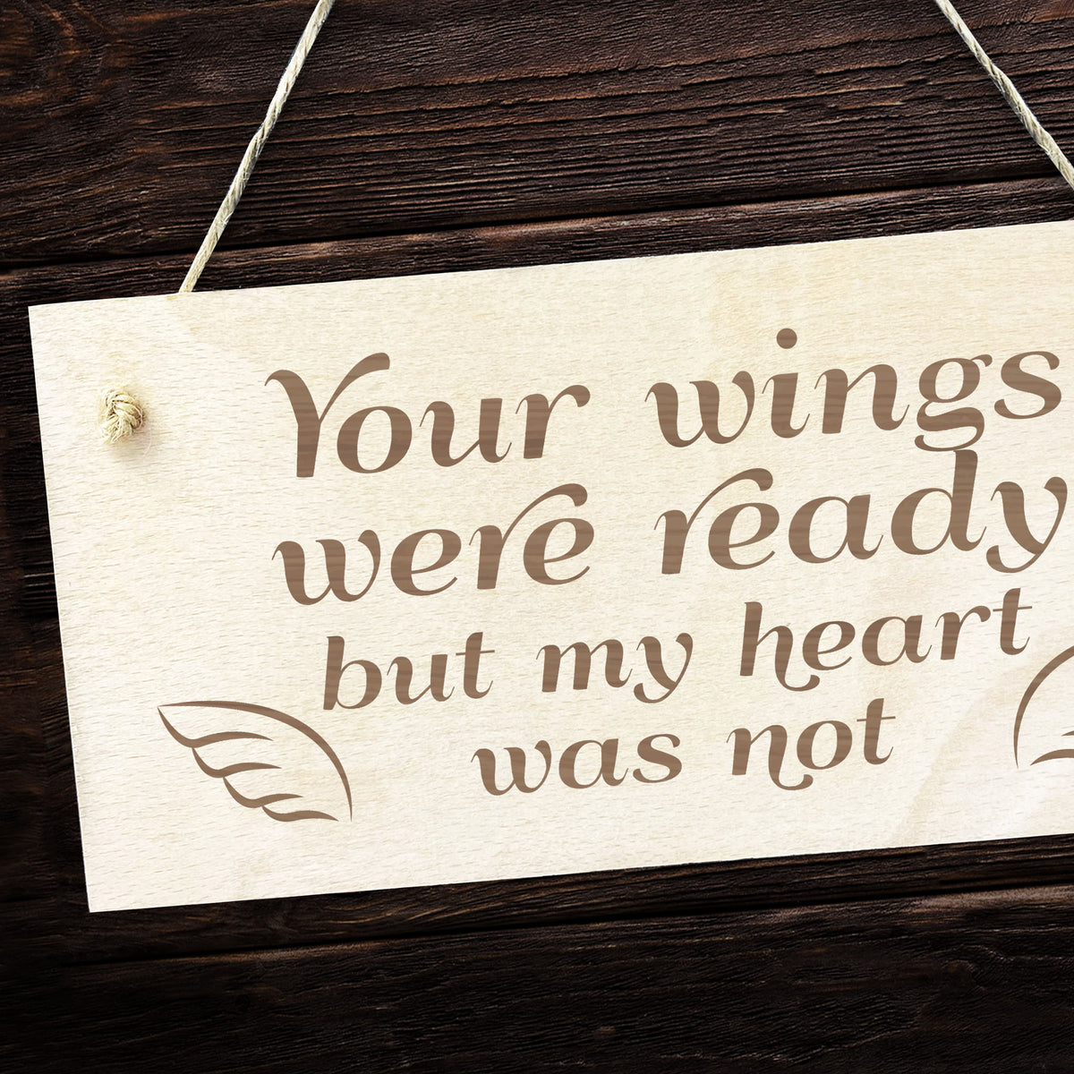 Memorial Hanging Wood Plaque Memorial Decoration Memory Sign