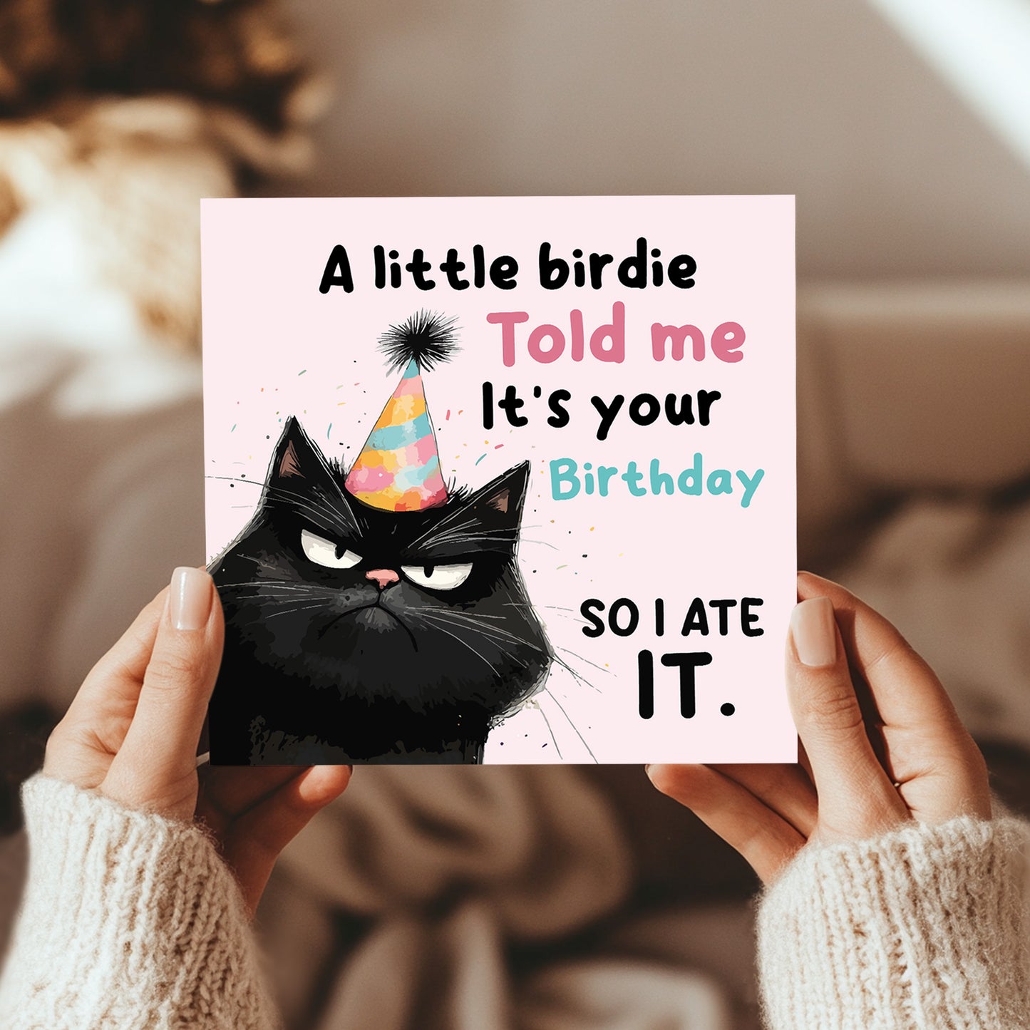 Humorous Birthday Card Happy Birthday for Friends Funny Design
