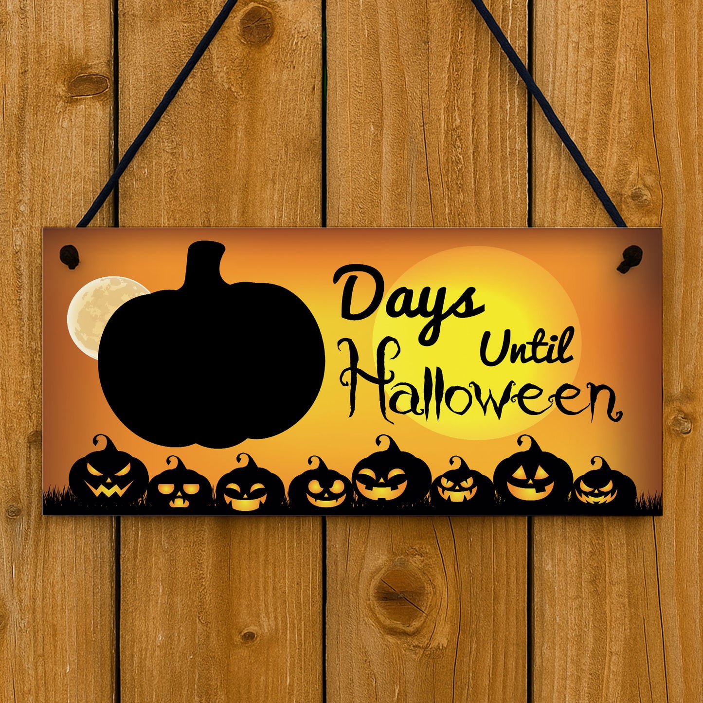 Days Until Halloween Countdown Signs Novelty Halloween Decor