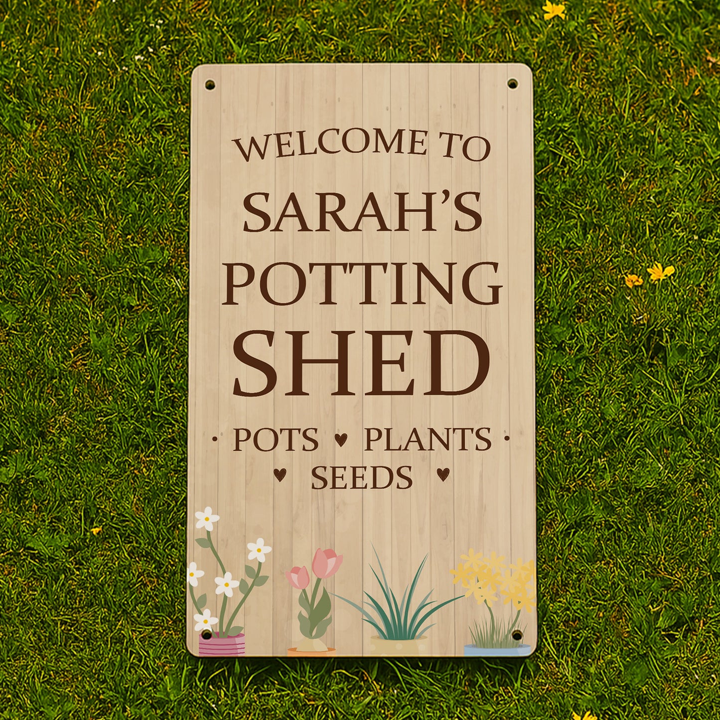 Personalised Potting Shed Sign For Garden Summerhouse Greenhouse