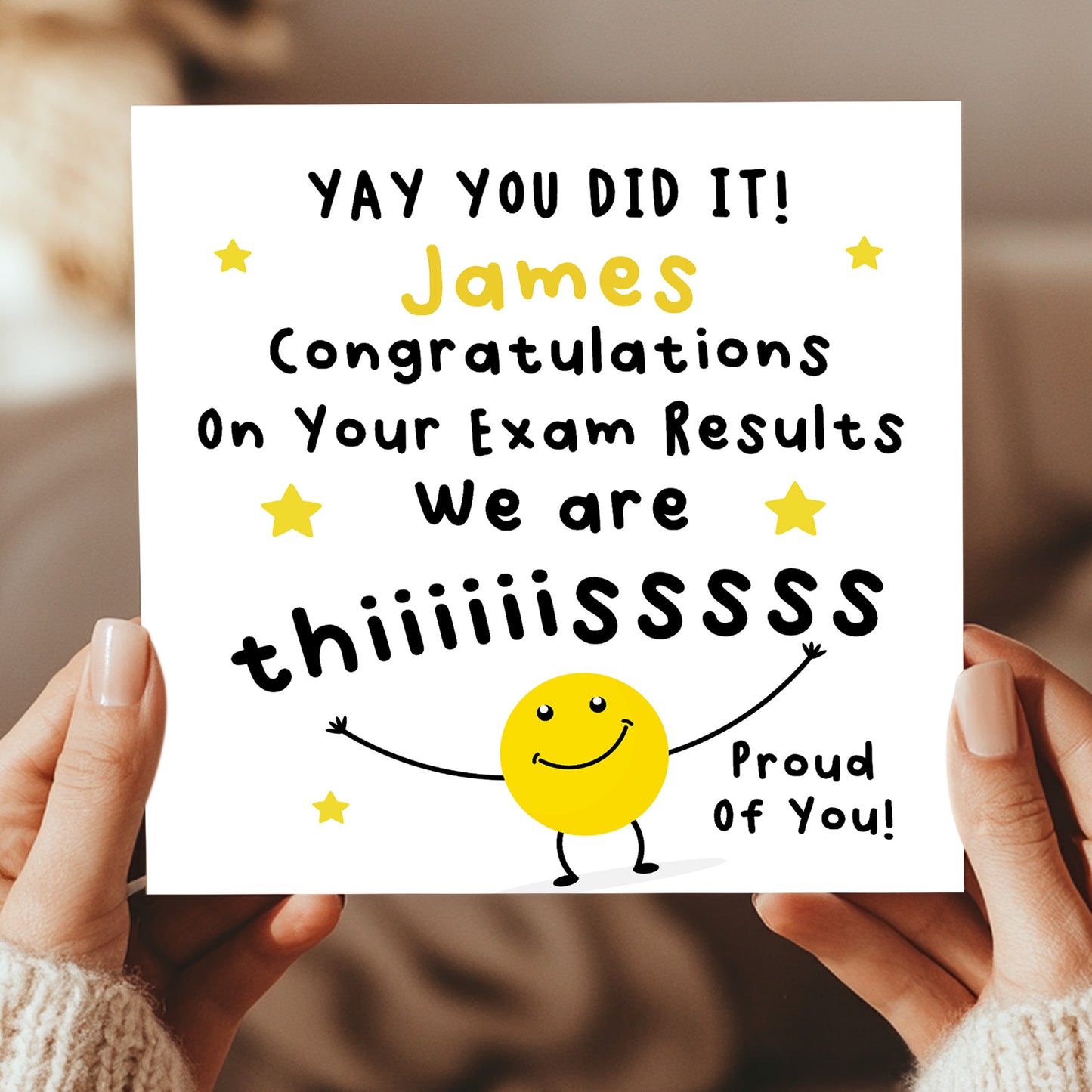 Personalised Congratulations Well Done Card Proud of You Card