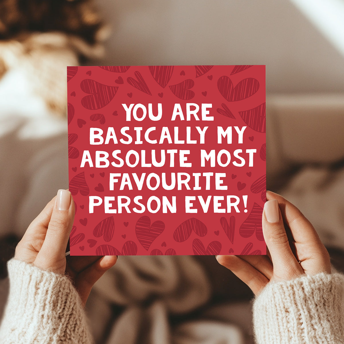 Valentines Card For Him Her MOST FAVOURITE PERSON EVER