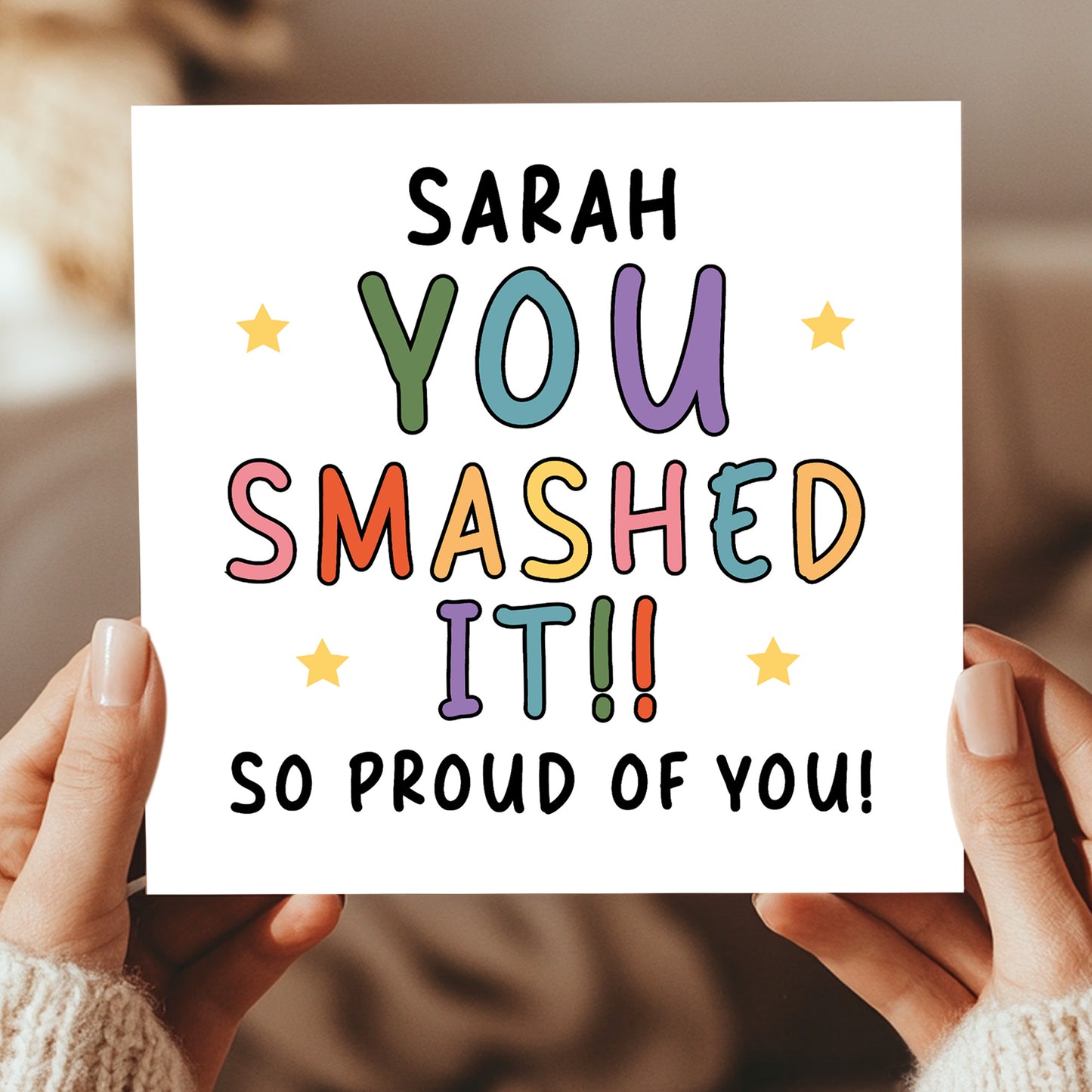 Personalised So Proud of You Card Passed GCSEs A-Levels Results