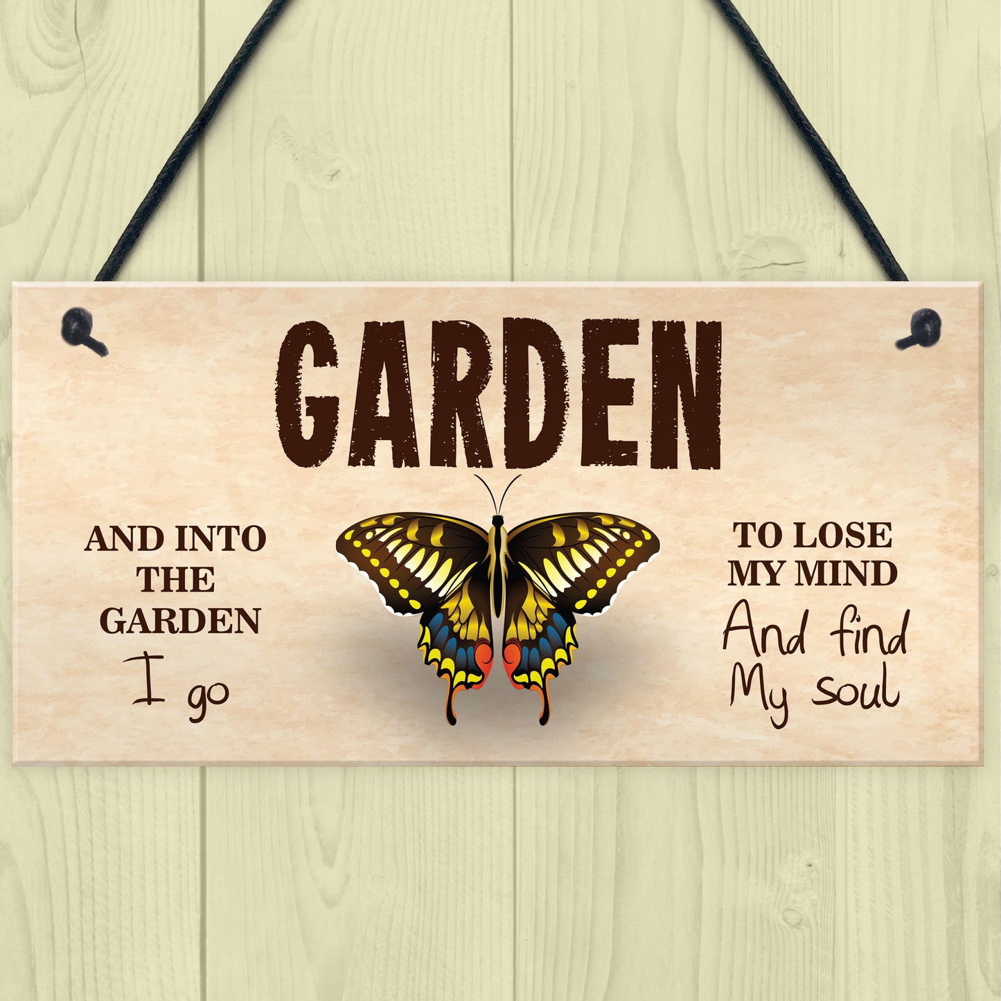 Novelty Garden Sign Shabby Chic Hanging Wall Door Sign