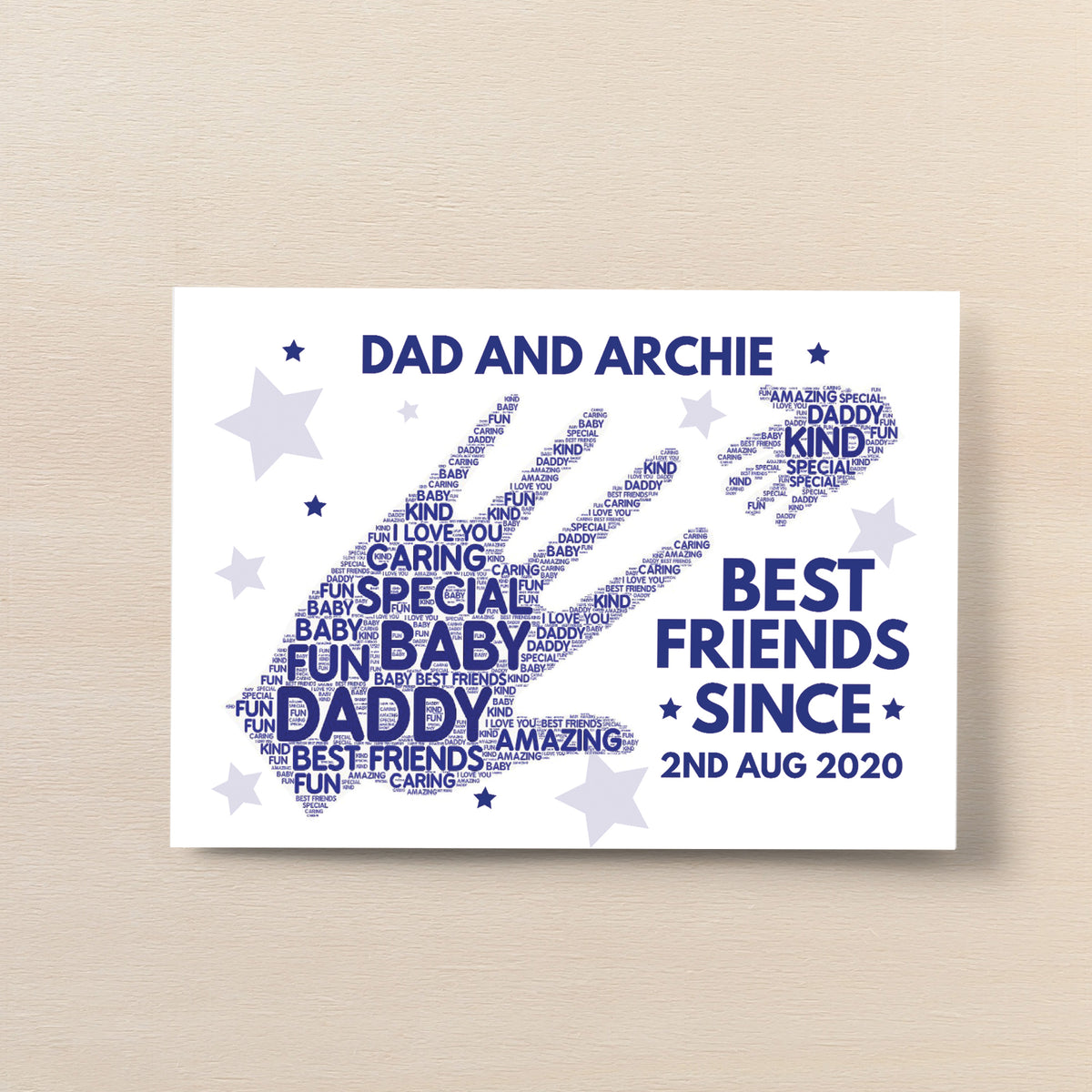 Personalised Dad Gift For Birthday Fathers Day Best Friend Print