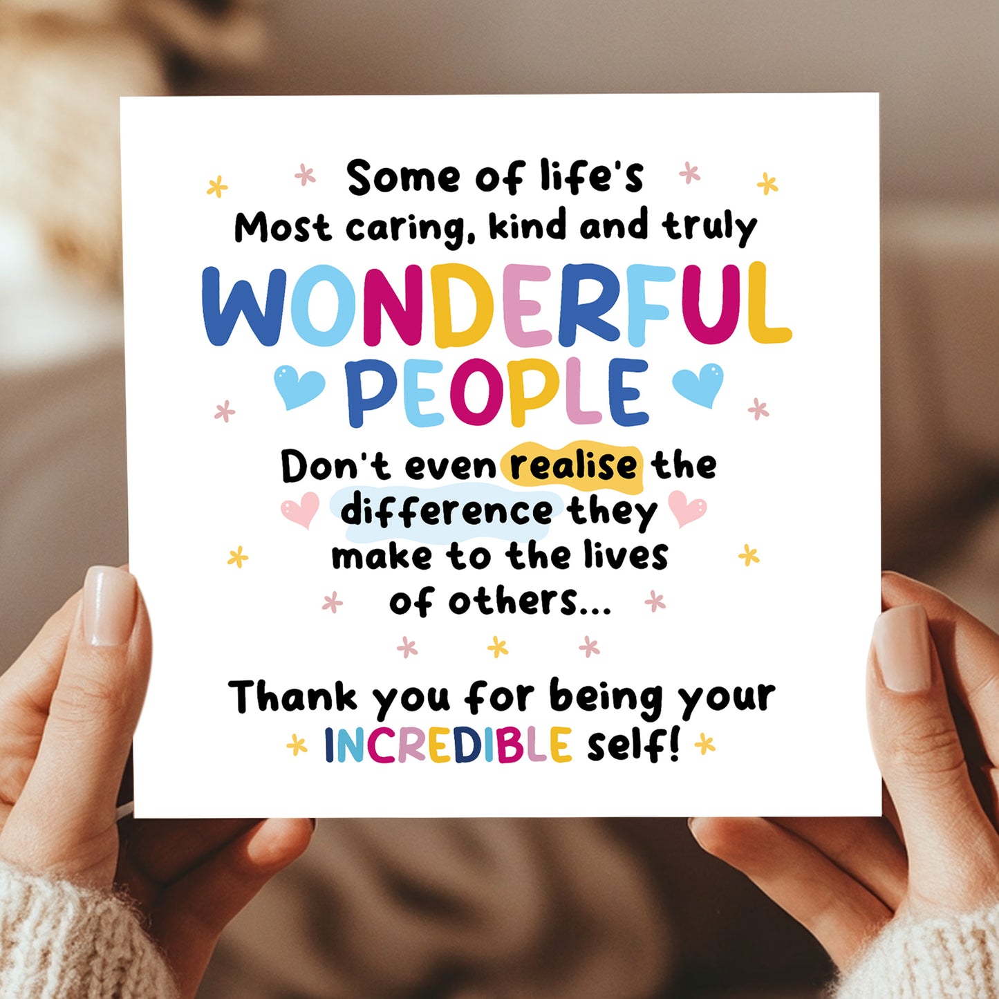 Thank You Card Appreciation Card Volunteer Friend Nurse Midwife