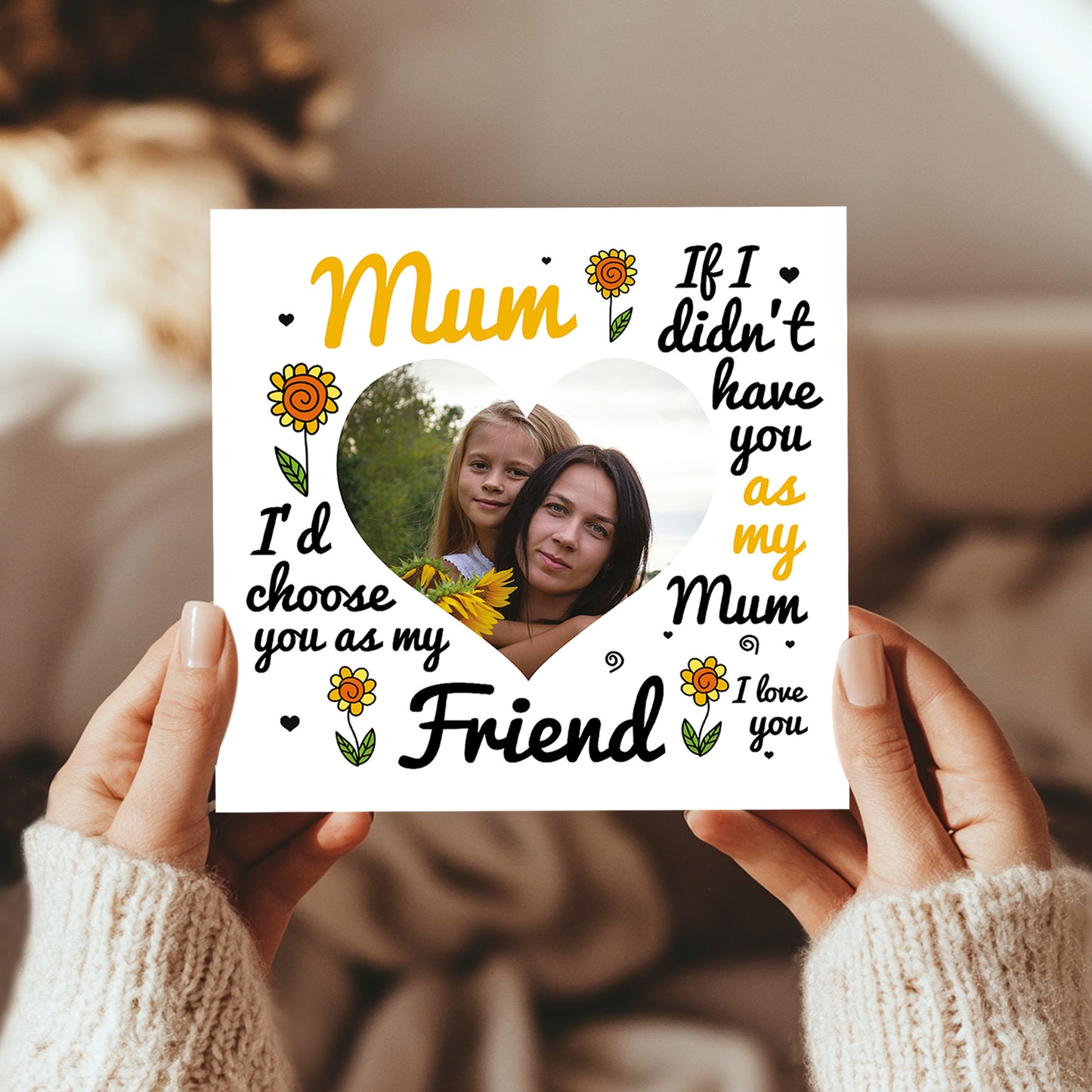 Mum Card Personalised Mum Card Photo Card For Best Friend Card
