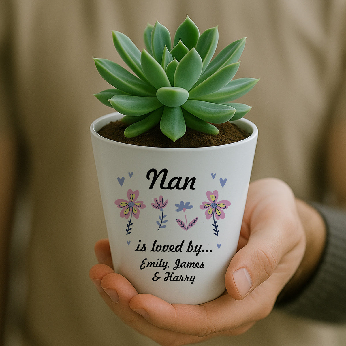 Personalised Nan Gifts For Birthday Christmas Plant Pot Nan