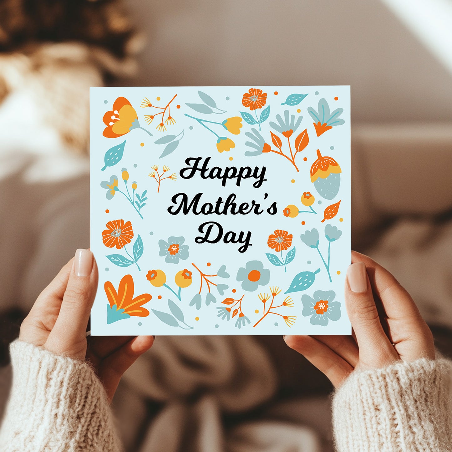 Mum Mothers Day Card Mothers Day Card for Mum Floral Design