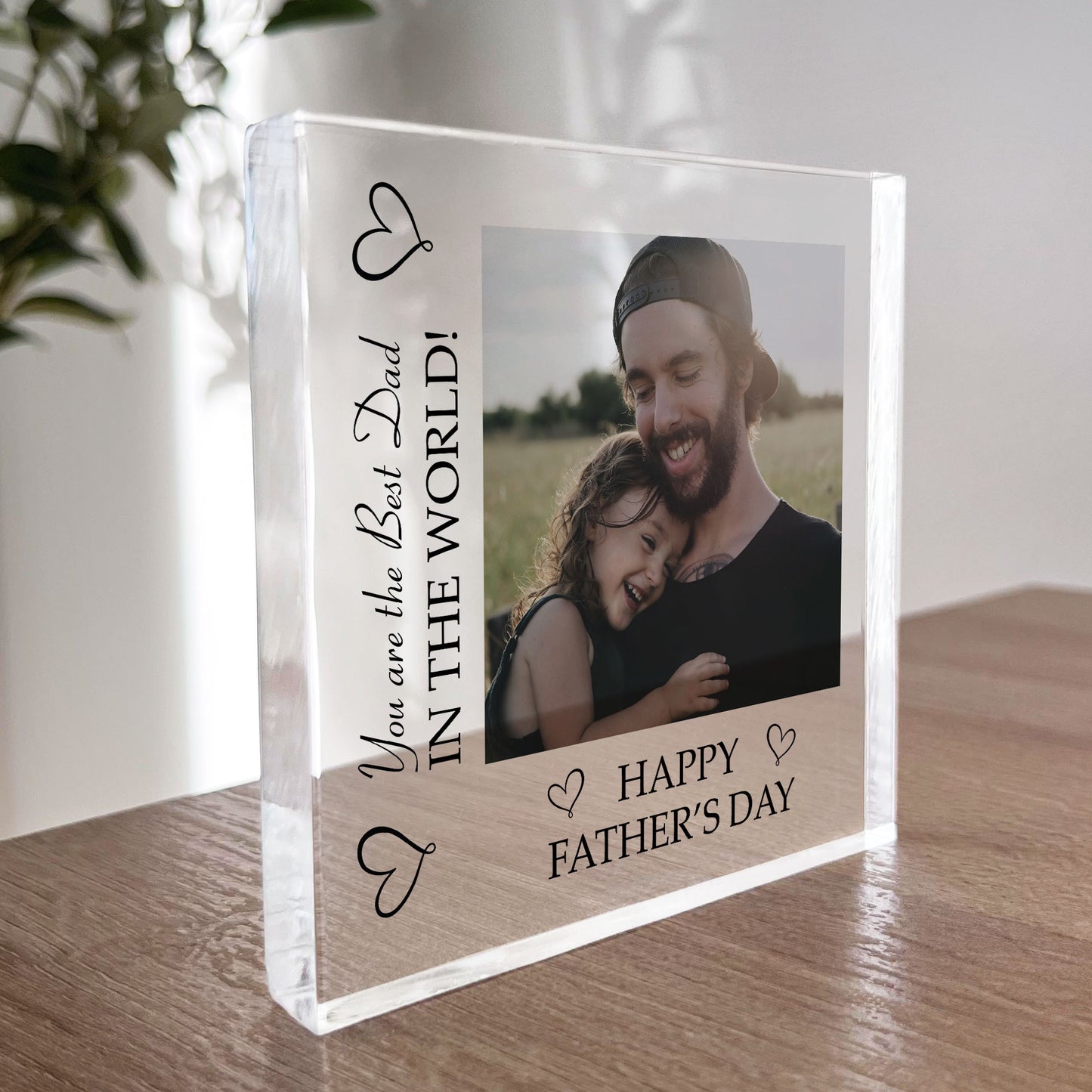Fathers Day Gift For Dad Beautiful Personalised Photo Block