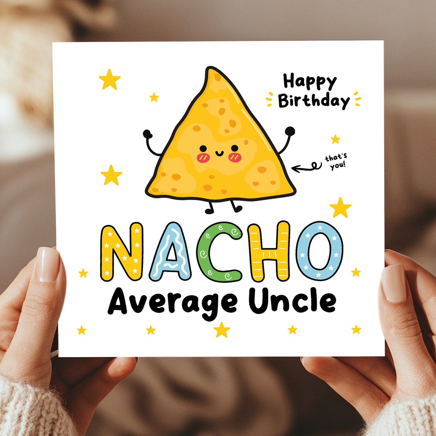 Birthday Card For Uncle NACHO Average Uncle Card Funny Birthday
