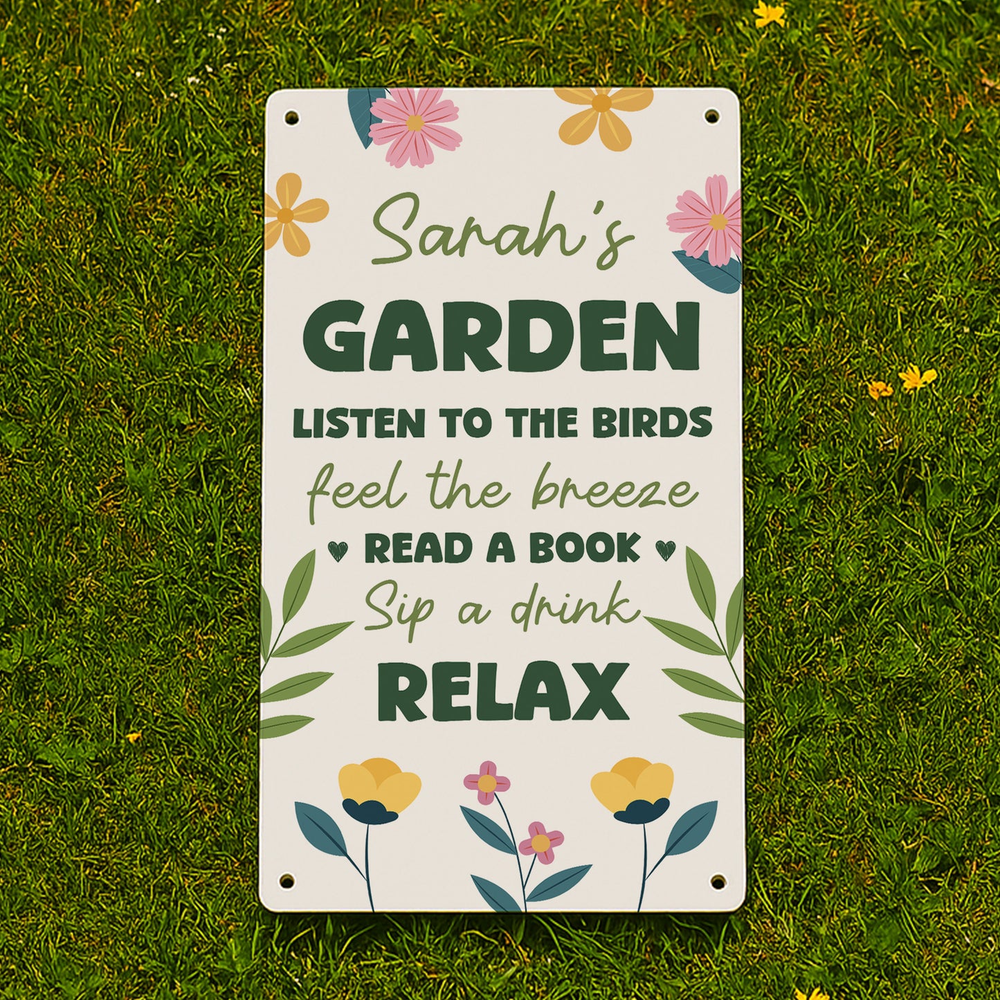 Personalised Garden Rules Sign For Outside Welcome Sign