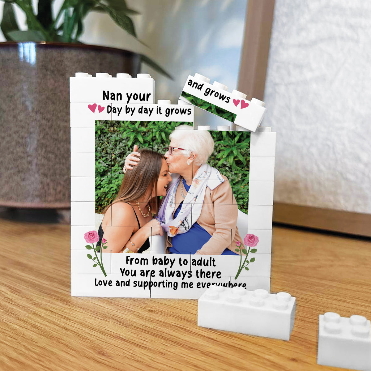 Personalised Gift For Nan For Mothers Day Birthday Photo Block