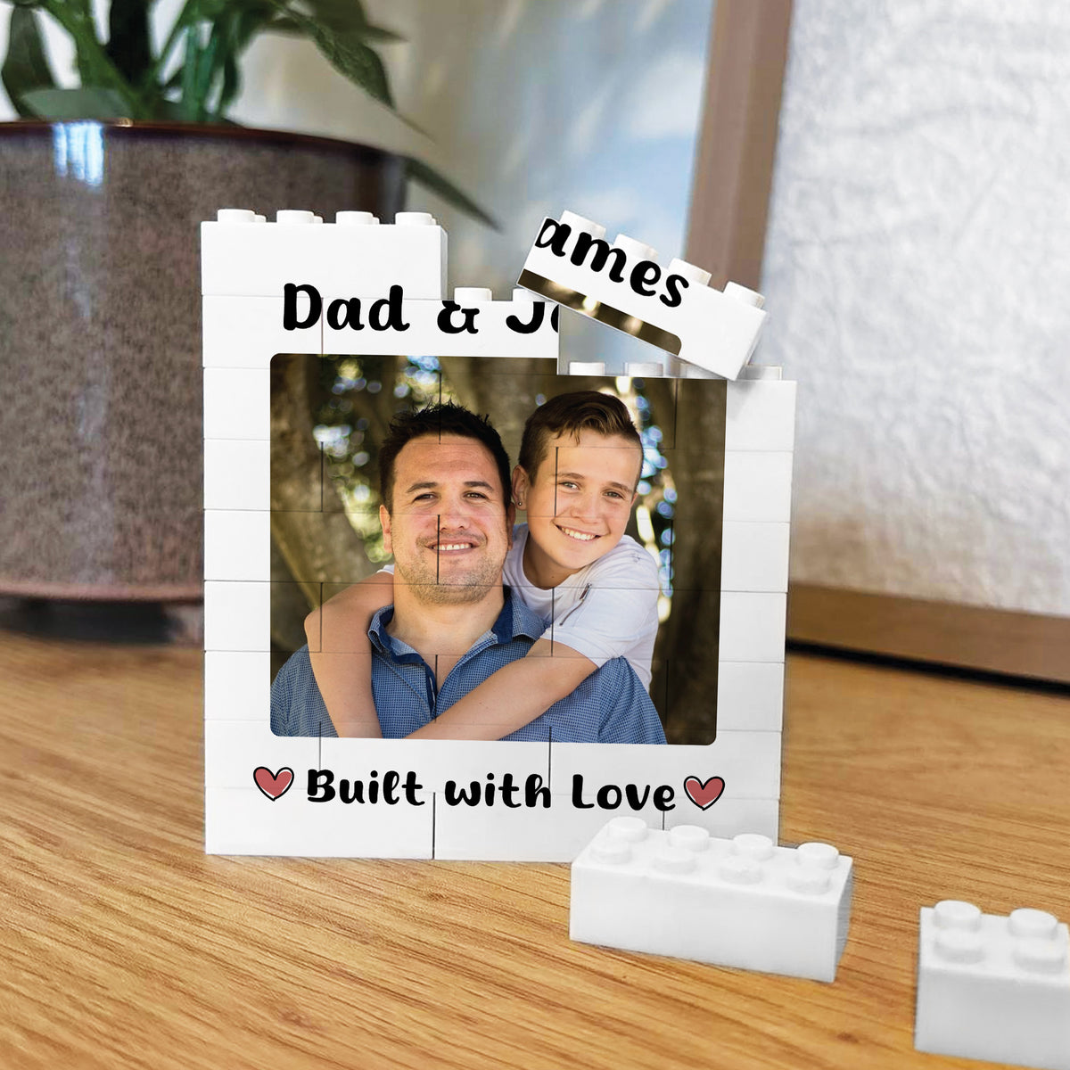 Personalised Fathers Day Photo Block Thank You Gift for Dad