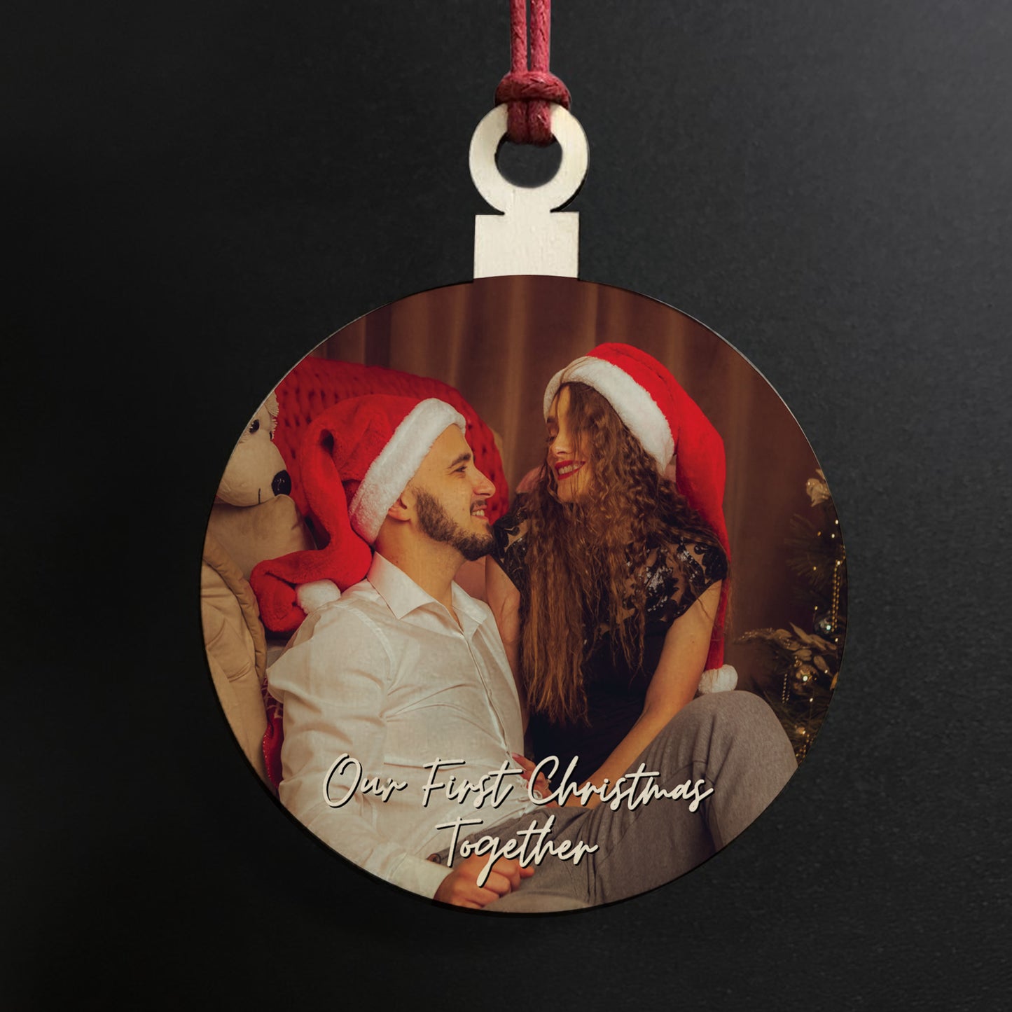 Personalised Christmas Tree Decoration with Photo 1st Christmas