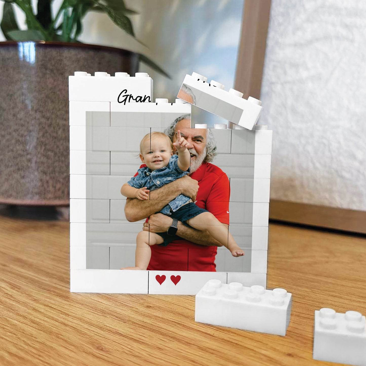 Happy Fathers Day Gift For Grandad Personalised Photo Block