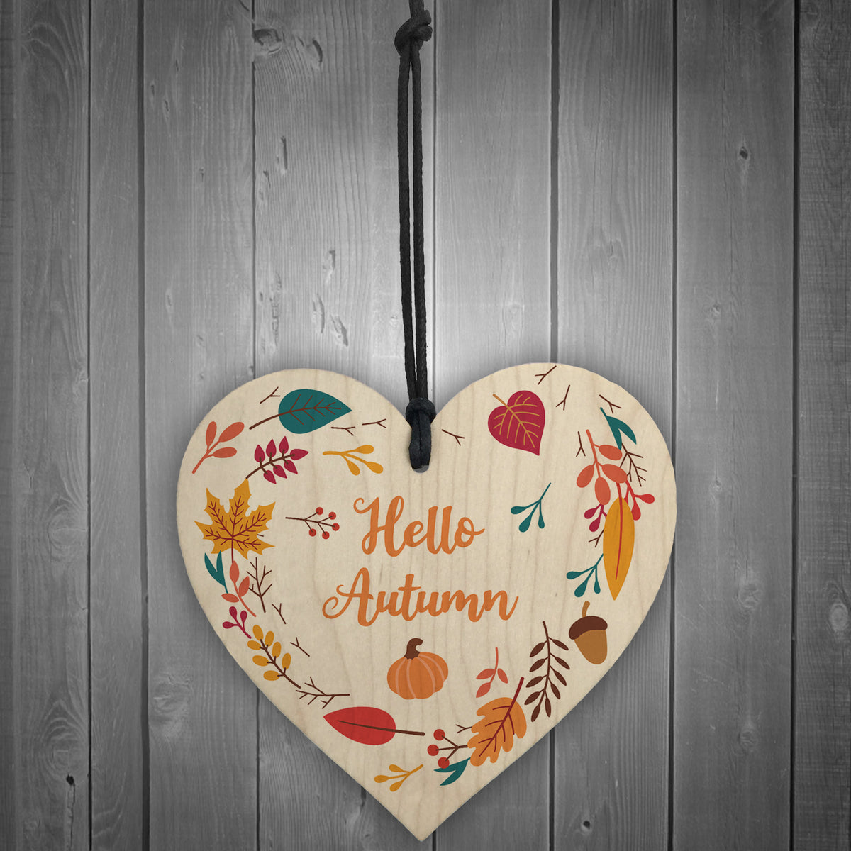 Hello Autumn Sign Hello Autumn Gifts Autumn House Decor
