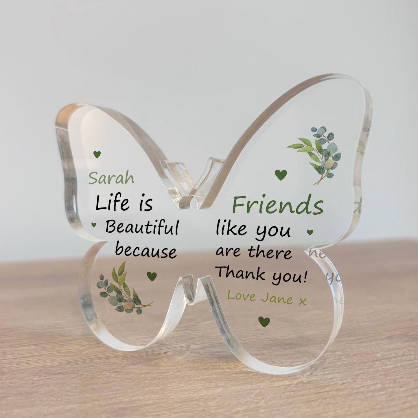 Personalised Gift For Friend Friendship Gifts Acrylic Butterfly