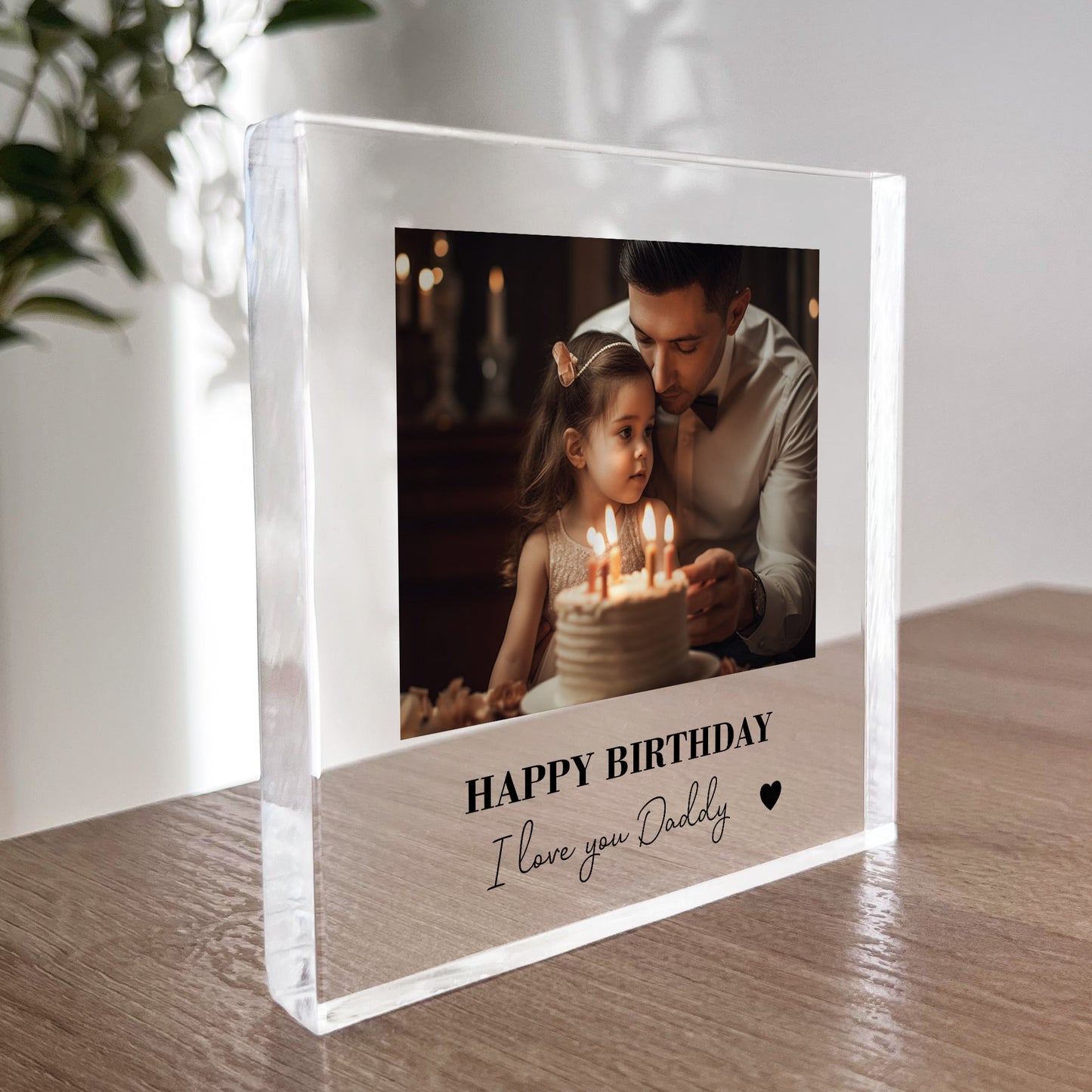 Birthday Gift For Daddy Personalised Photo Block Gift For Daddy