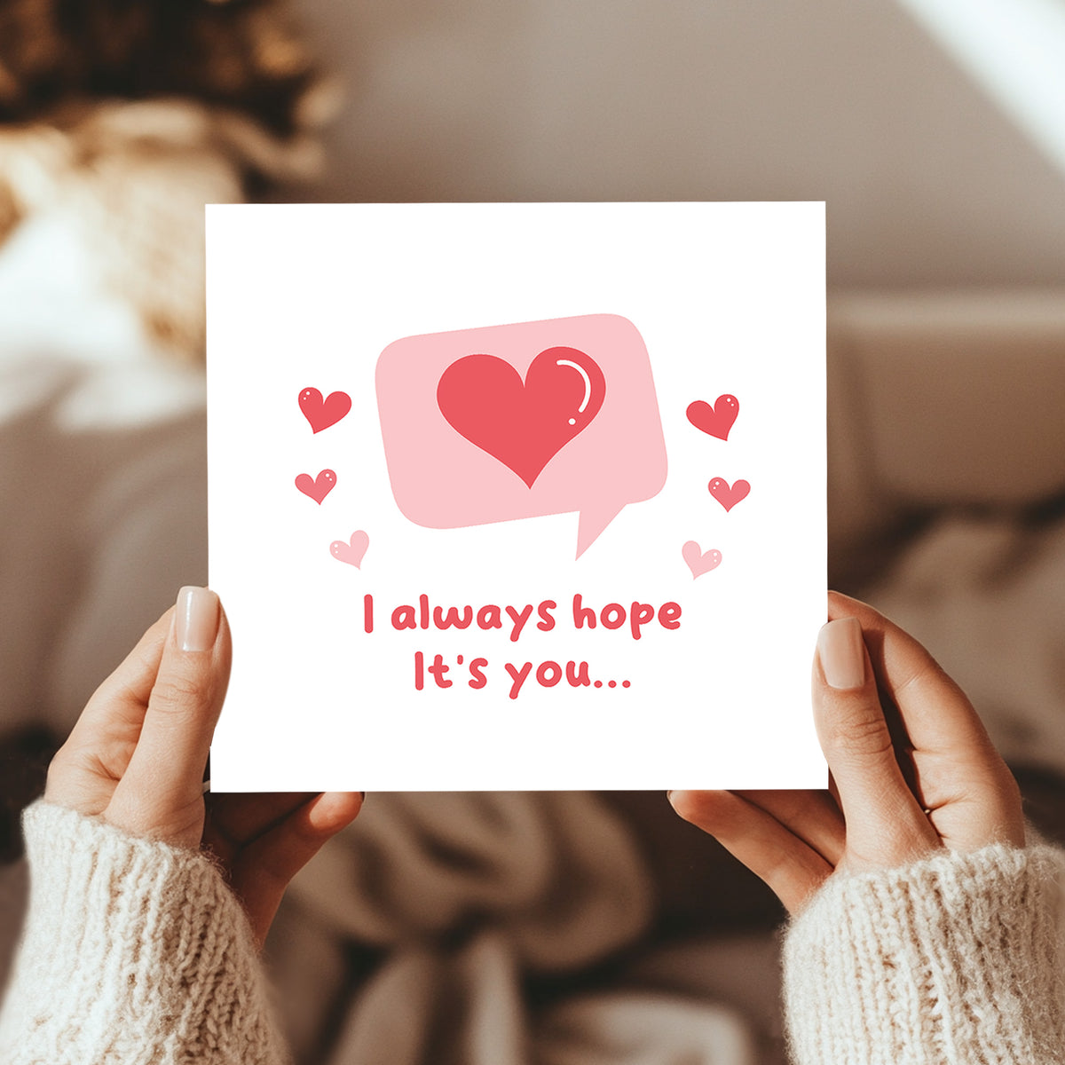 Valentines Card Boyfriend, Card For Him, Notification Card