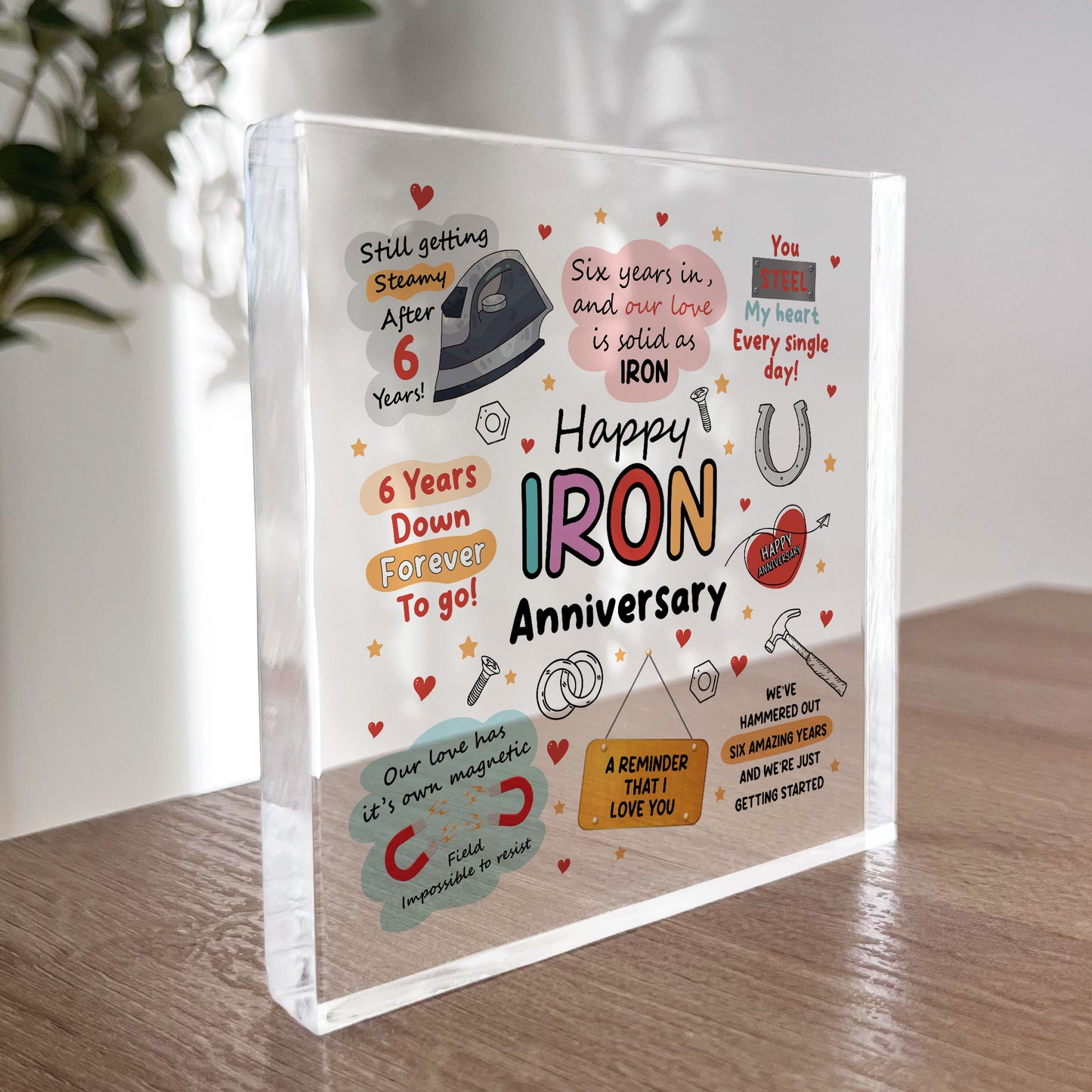 6th Anniversary Gift For Iron Anniversary Gifts For Husband Wife