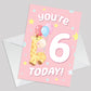 Birthday Card for Age 6 Girl 6th Birthday Card For Daughter