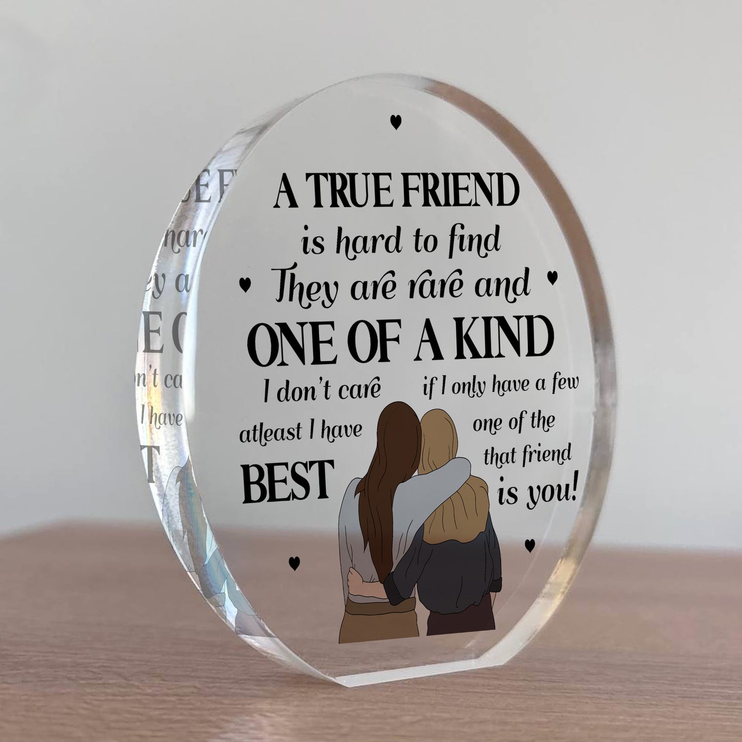 Gift For Best Friend BFF TRUE FRIEND PLAQUE Acrylic Plaque