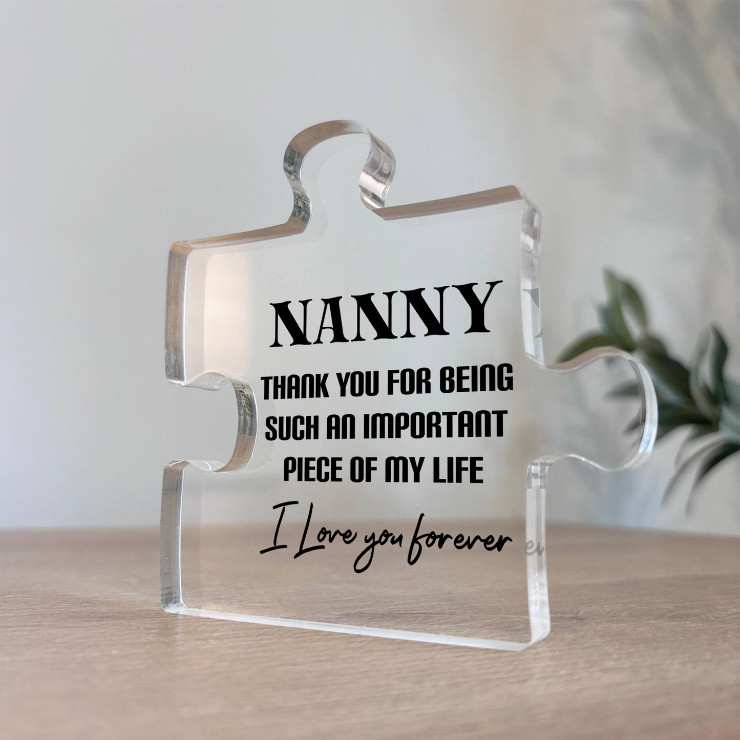 NANNY GIFT For Birthday Christmas Acrylic Puzzle Piece Thank You