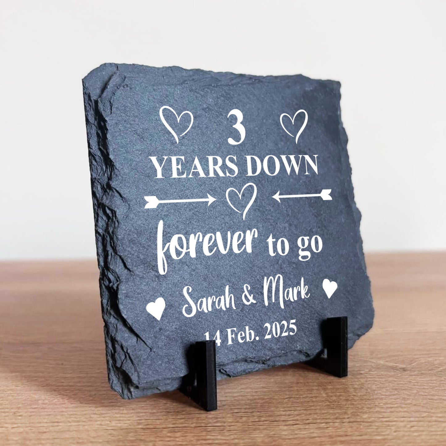 3rd Anniversary Gift For Husband Wife PERSONALISED 3 Years Down