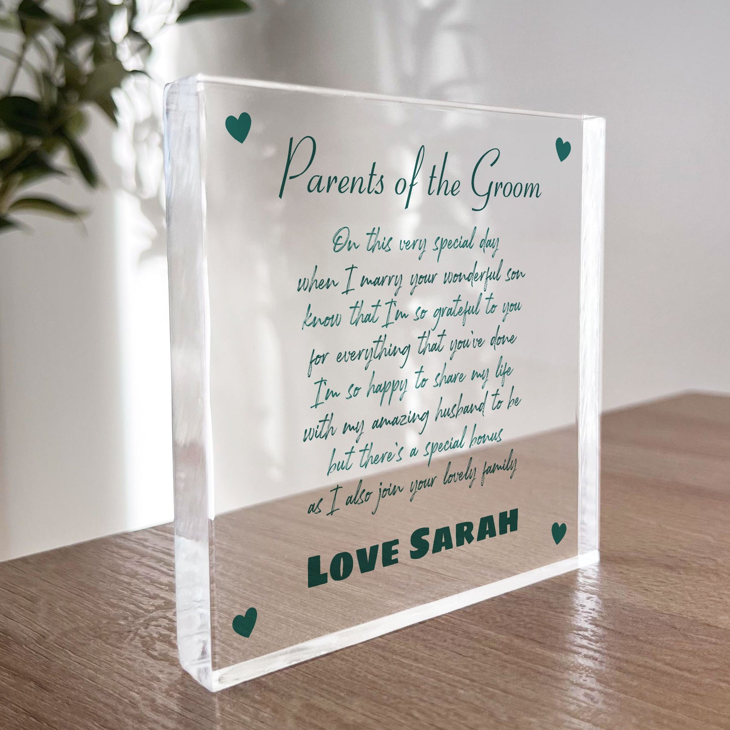 Personalised Gift For Parents Of Groom Mother Father Of Groom