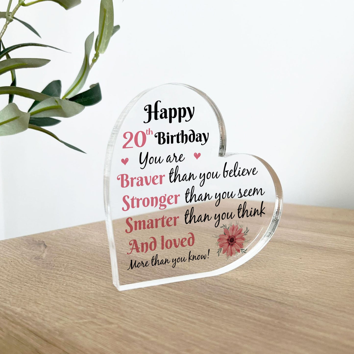 20th Birthday Acrylic Plaque 20th Birthday Gifts for Girls