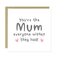 Funny Mum Card and Wood Heart Novelty Mum Gift From Daughter Son