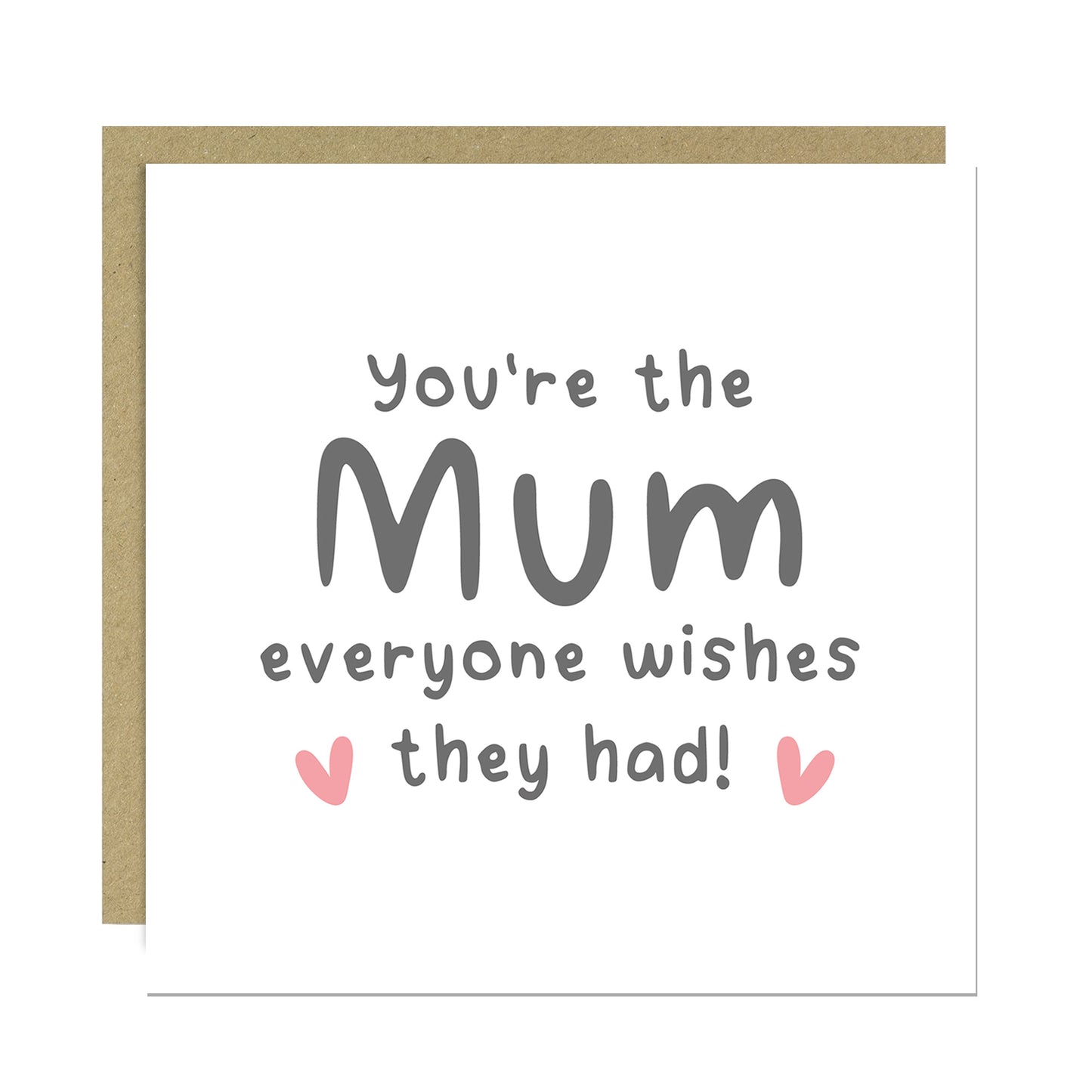 Funny Mum Card and Wood Heart Novelty Mum Gift From Daughter Son