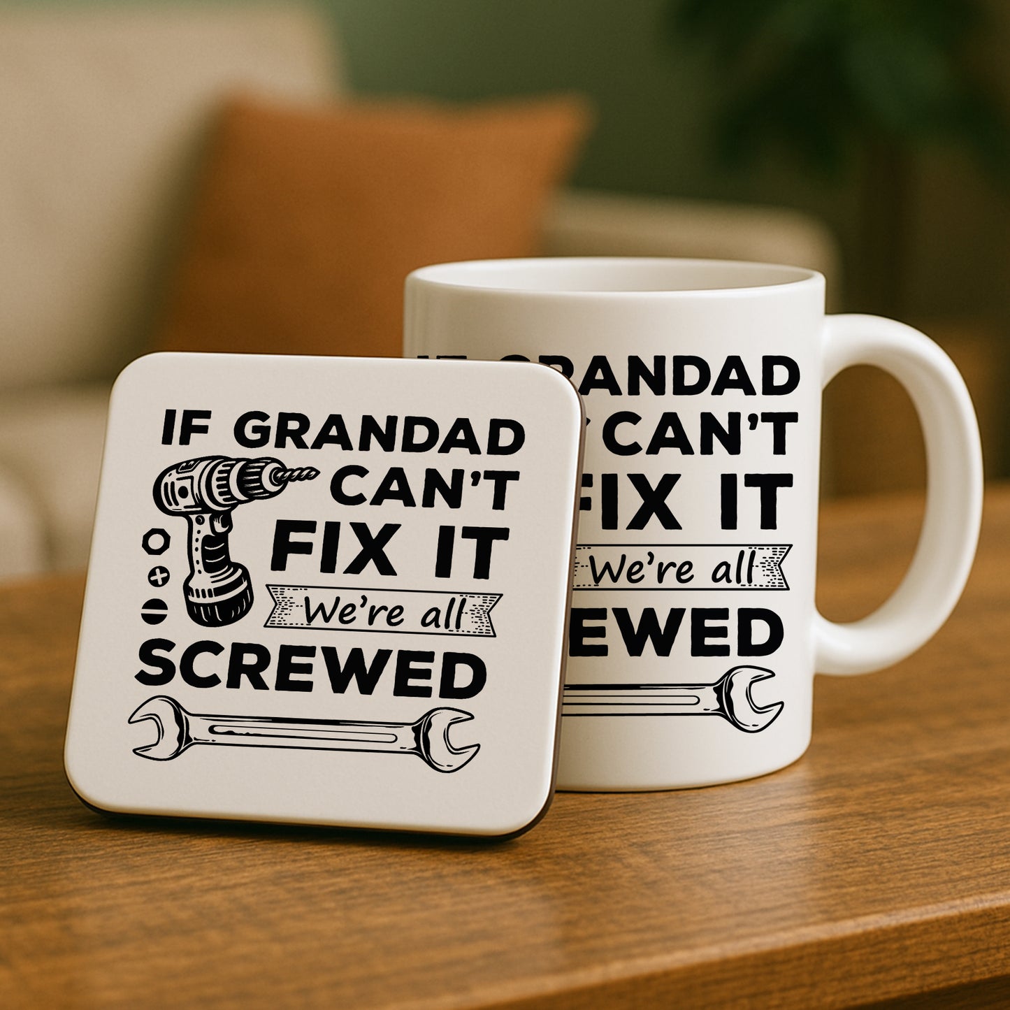 Grandad Gifts Coffee Tea Mug From Granddaughter and Grandson