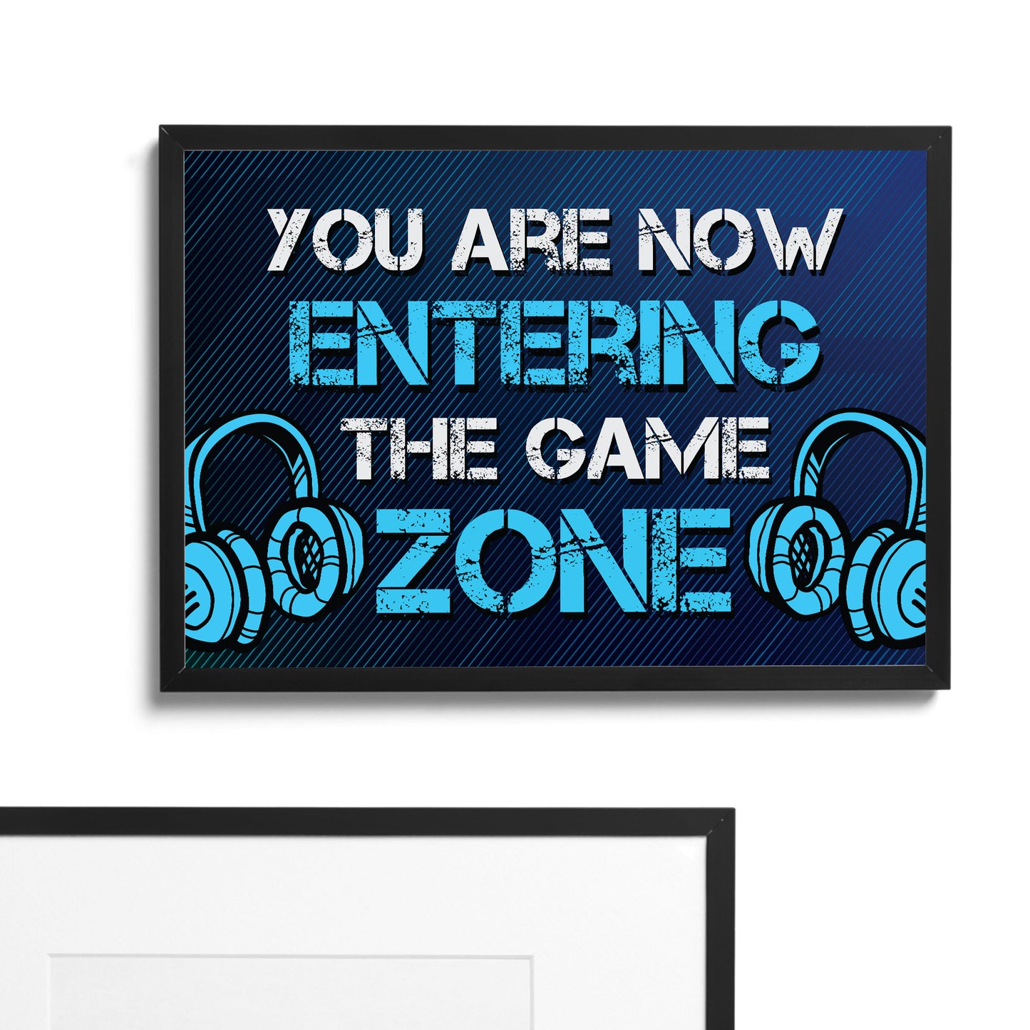 Gaming Sign Framed Wall Art For Boys Bedroom Games Room
