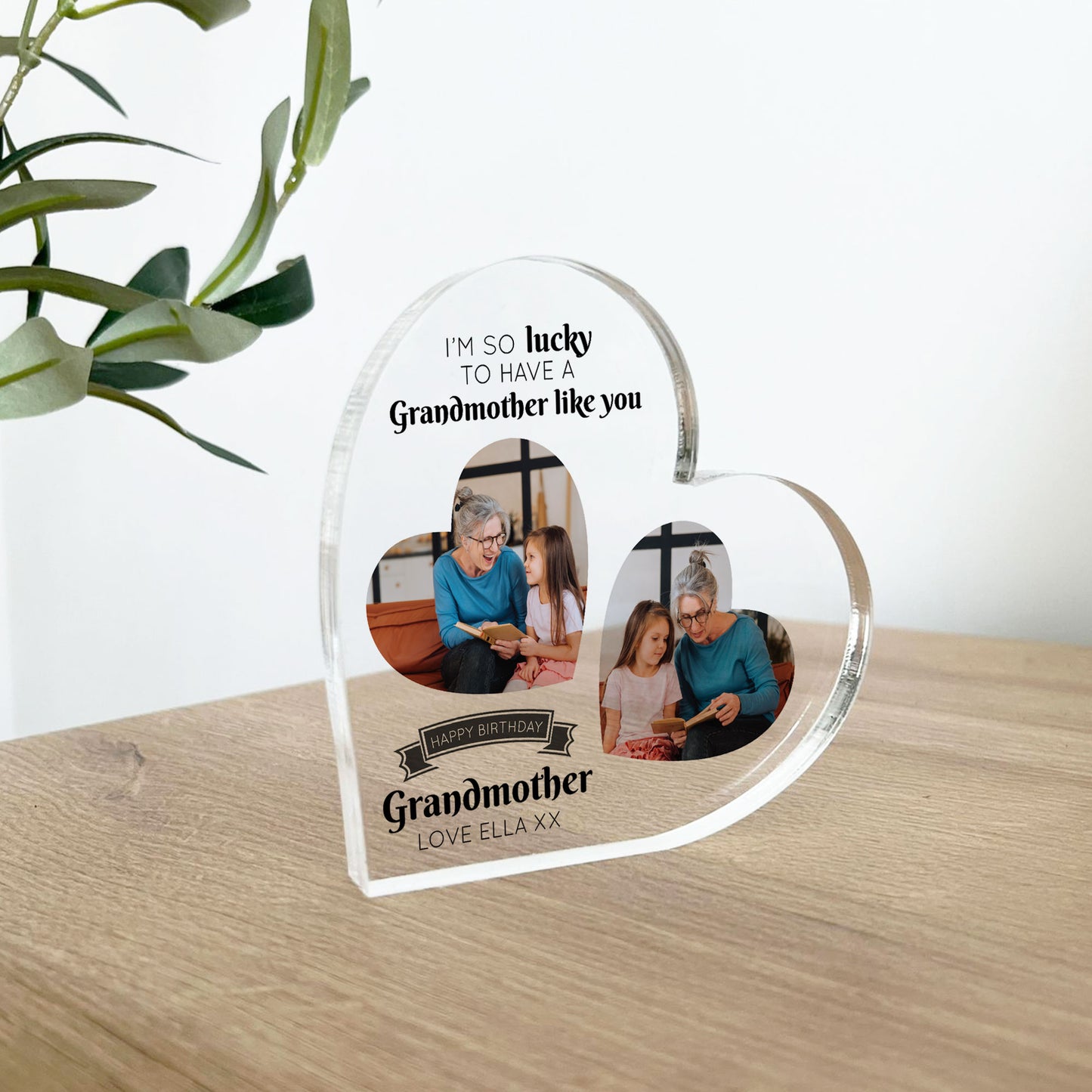 Grandma Gifts from Grandchildren, Acrylic Heart Plaque Grandma